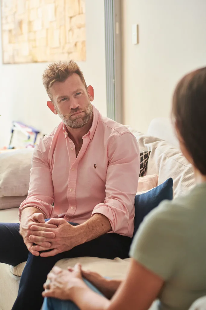 Matt Morgan of Idyllic Funerals photographed in a client consultation